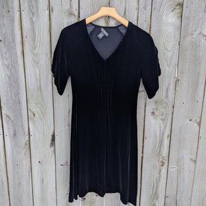 Banana Republic Black Velvet Stretchy Dress